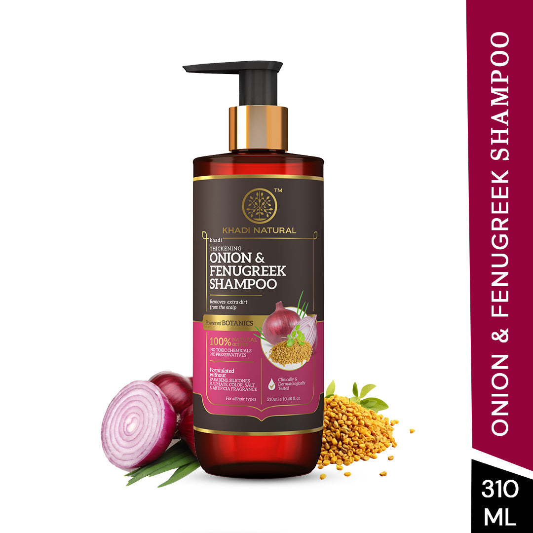 Khadi Natural Onion & Fenugreek Hair Cleanser- Paraben Free - 310ml - Image 7 - Buy from Indicrest