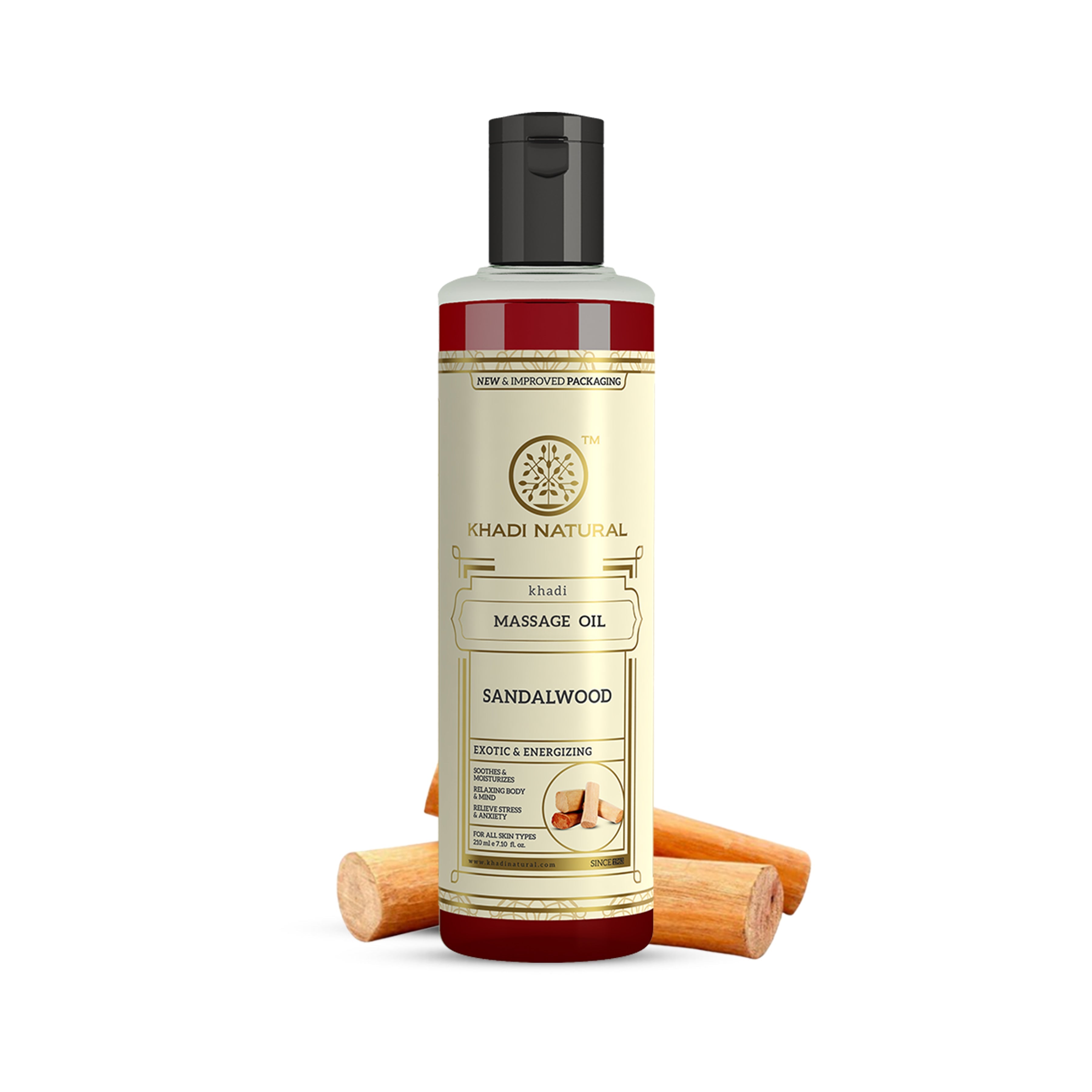 Khadi Natural Sandalwood Massage Oil - 210ml - Image 6 - Buy from Indicrest