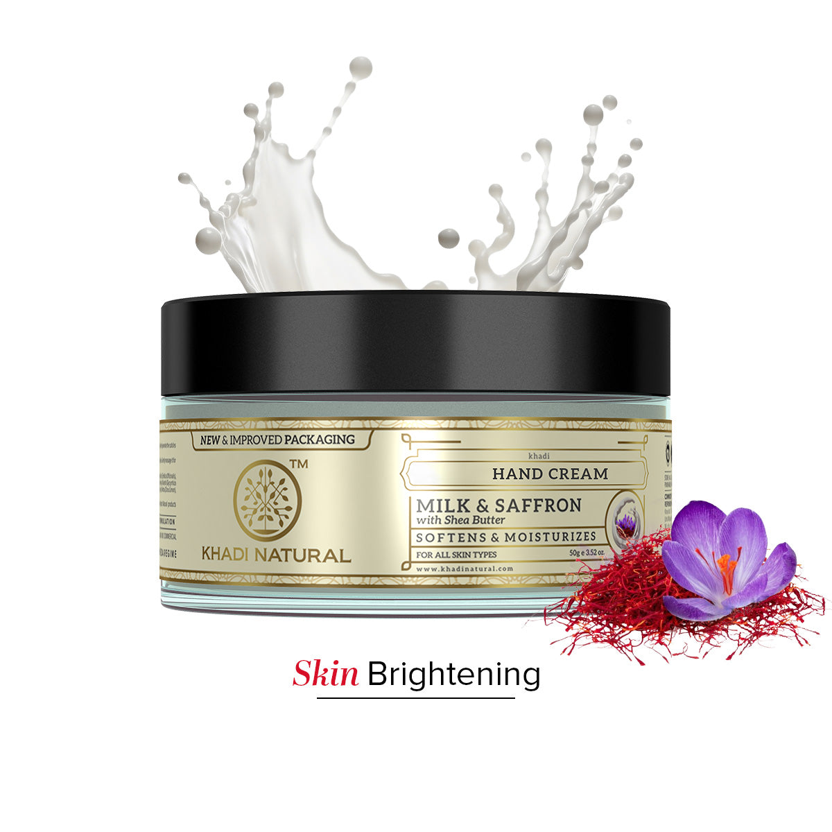 Khadi Natural Milk & Saffron Hand Cream - 50gm - Image 7 - Buy from Indicrest