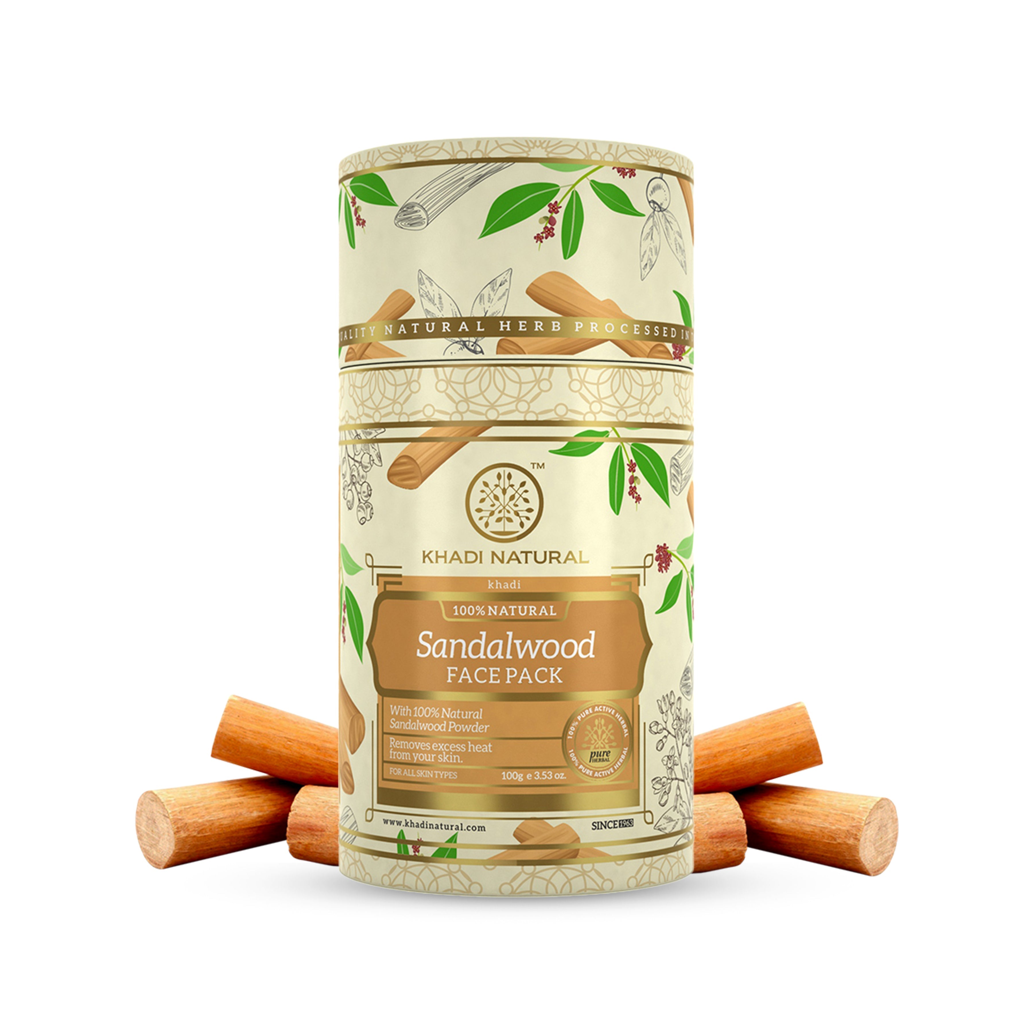 Khadi Natural Sandalwood Face Pack - 100gm - Image 5 - Buy from Indicrest