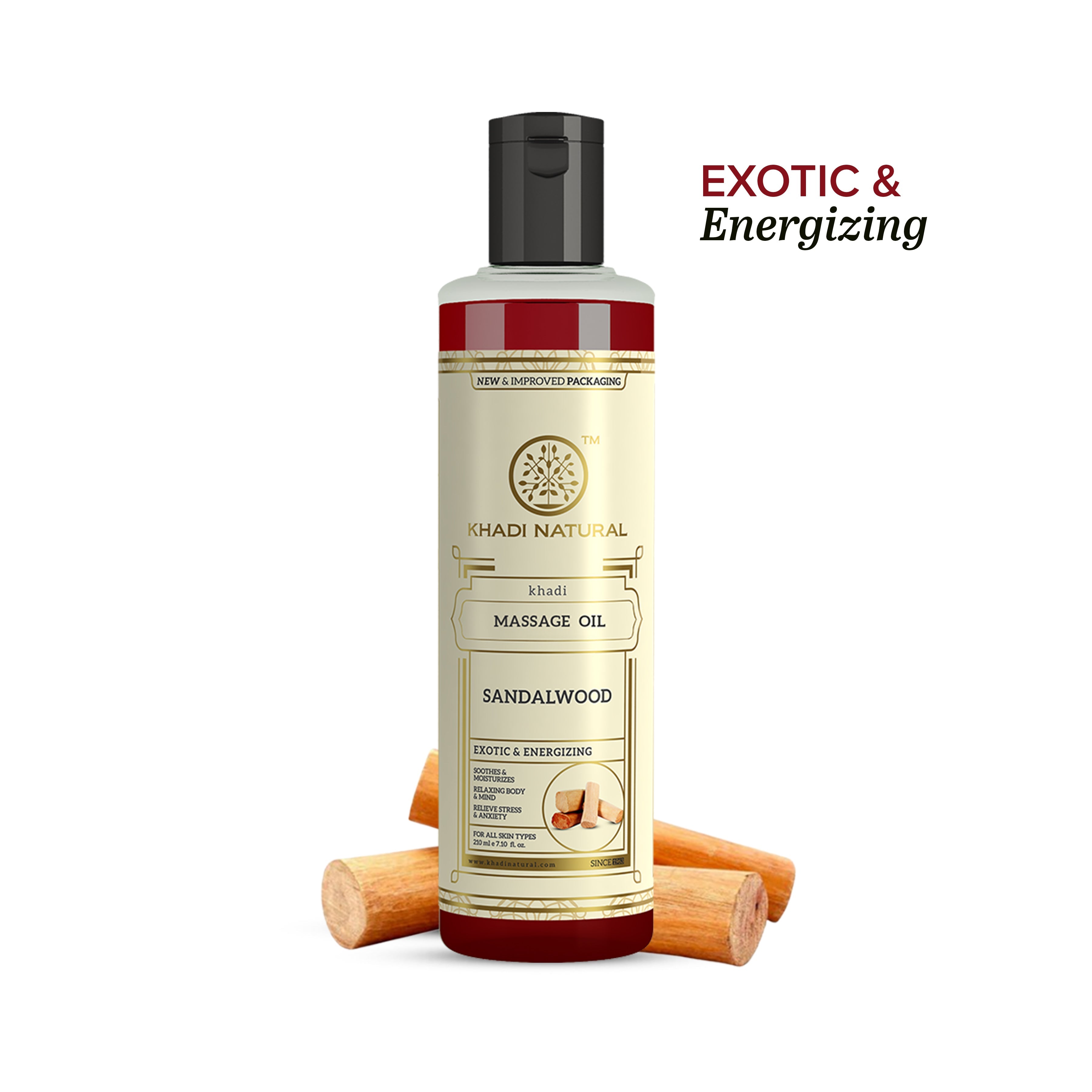Khadi Natural Sandalwood Massage Oil - 210ml - Image 8 - Buy from Indicrest