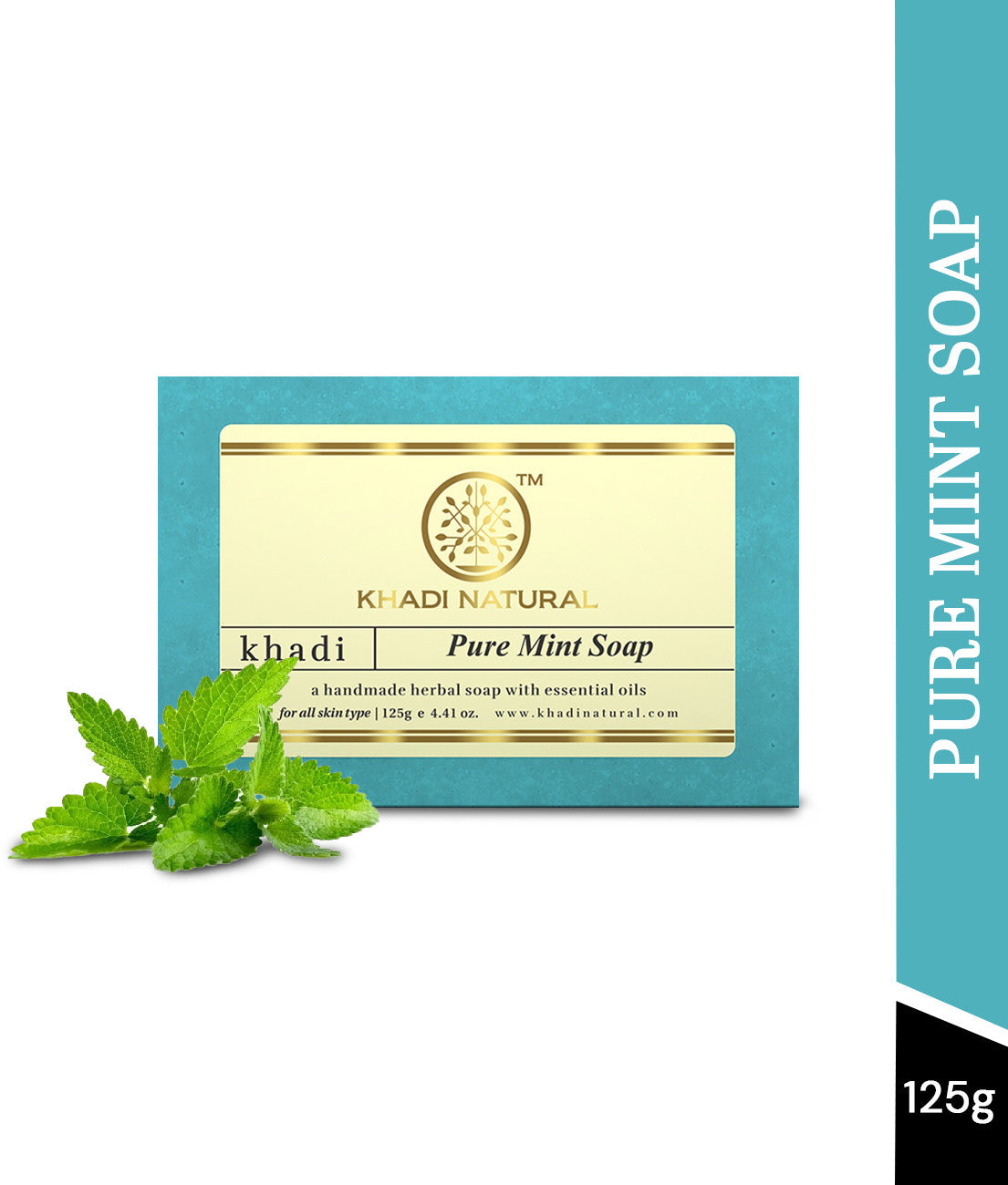 Khadi Natural Pure Mint Soap 125gm - Image 7 - Buy from Indicrest