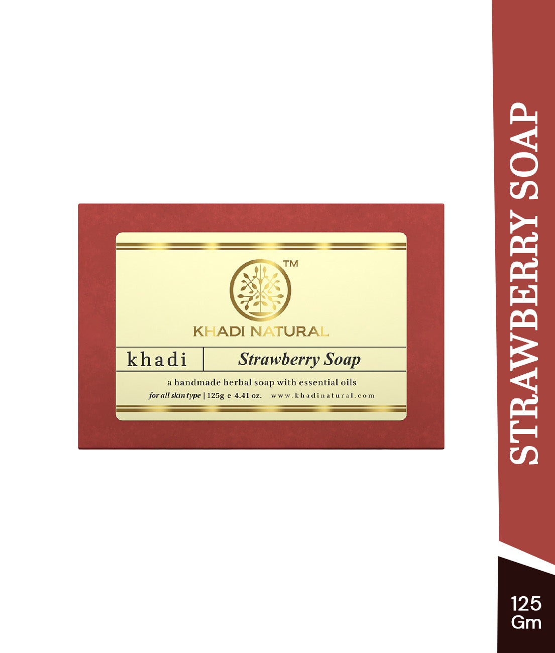 Khadi Natural Strawberry Soap - 125gm - Image 7 - Buy from Indicrest