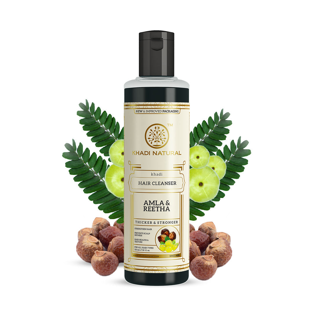 Khadi Natural Amla & Reetha Hair Cleanser Combo - Pack of 2 - 210ml Each - Image 5 - Buy from Indicrest