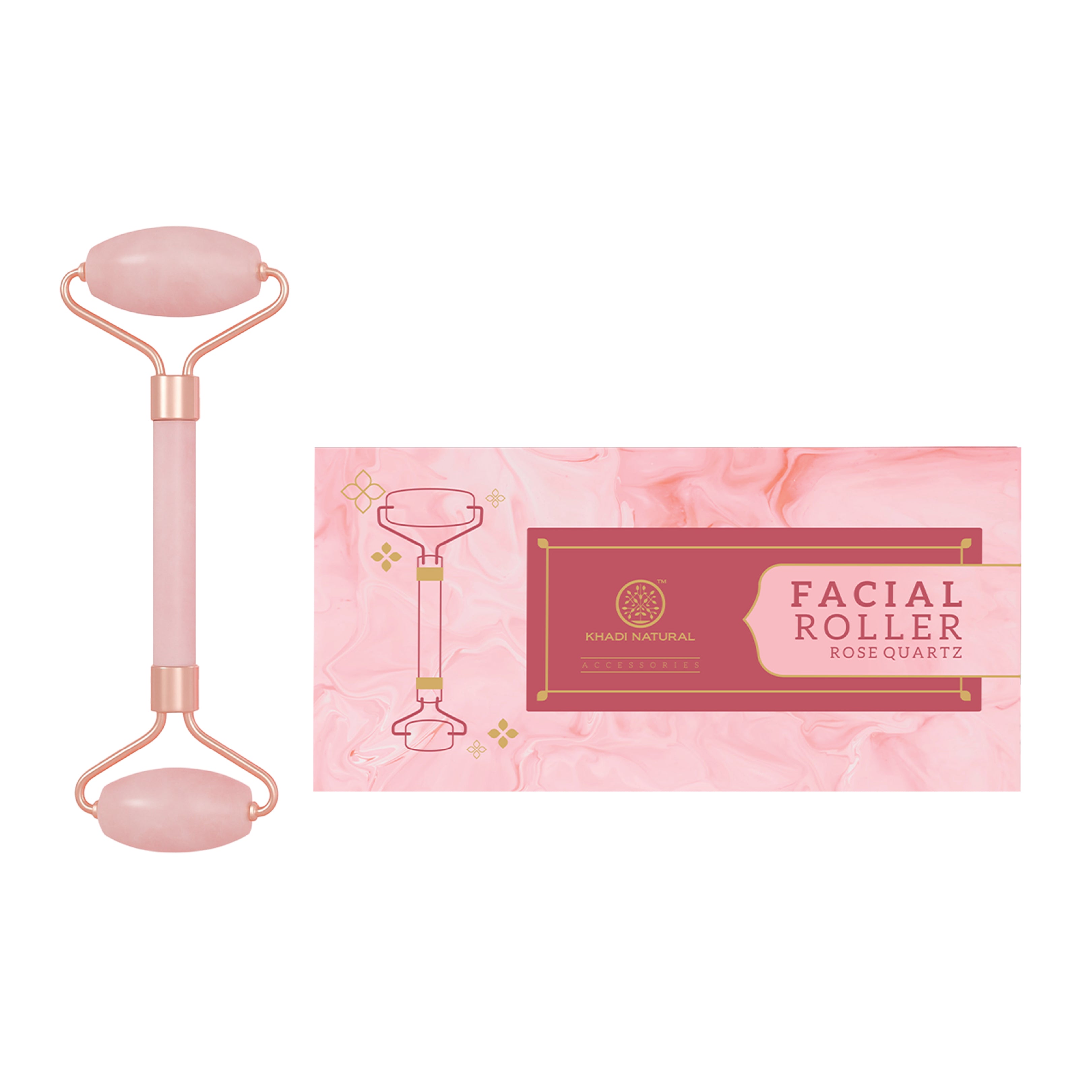 Khadi Natural Rose Quartz Facial Roller - Image 6 - Buy from Indicrest