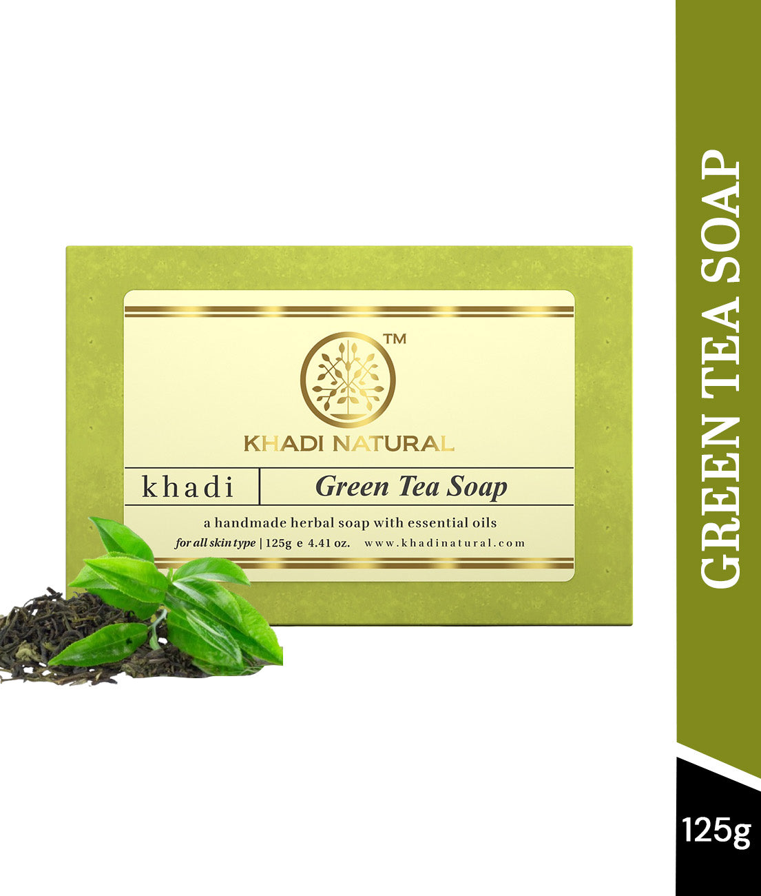 Khadi Natural Green Tea Soap - 125gm - Image 7 - Buy from Indicrest