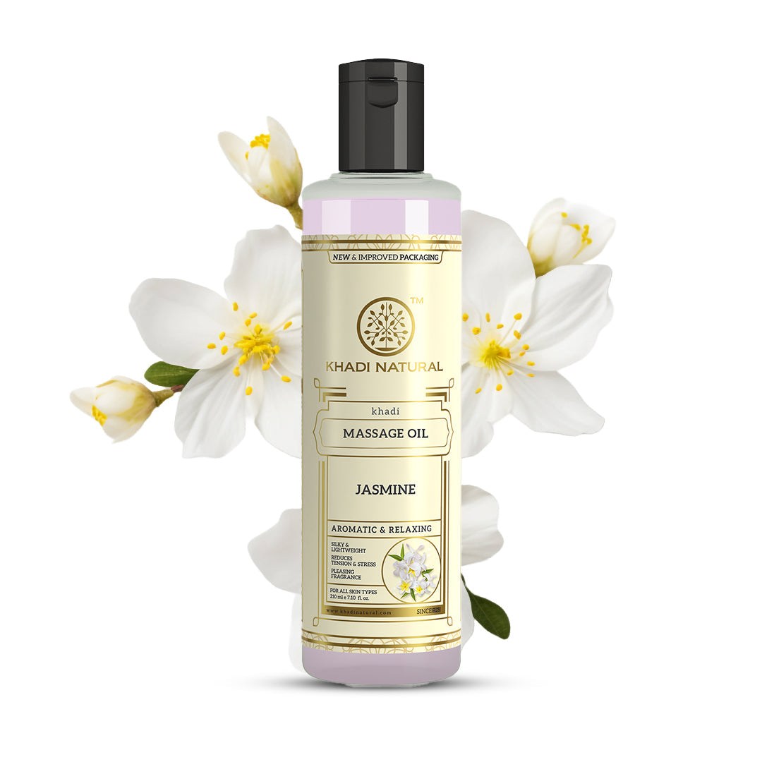 Khadi Natural Jasmine Massage Oil - 210ml - Image 5 - Buy from Indicrest