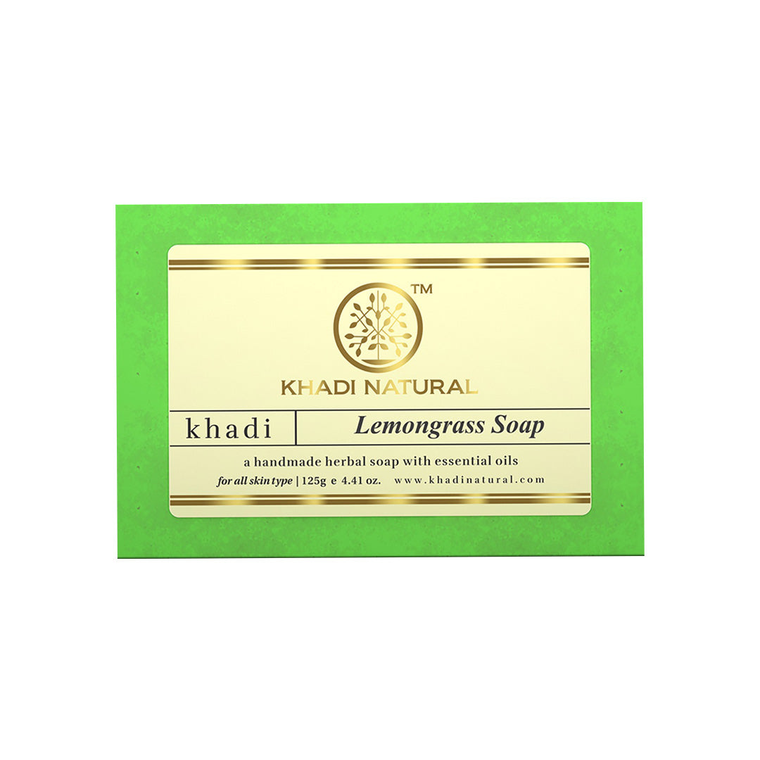 Khadi Natural Herbal Lemongrass Soap - 125gm - Buy from Indicrest