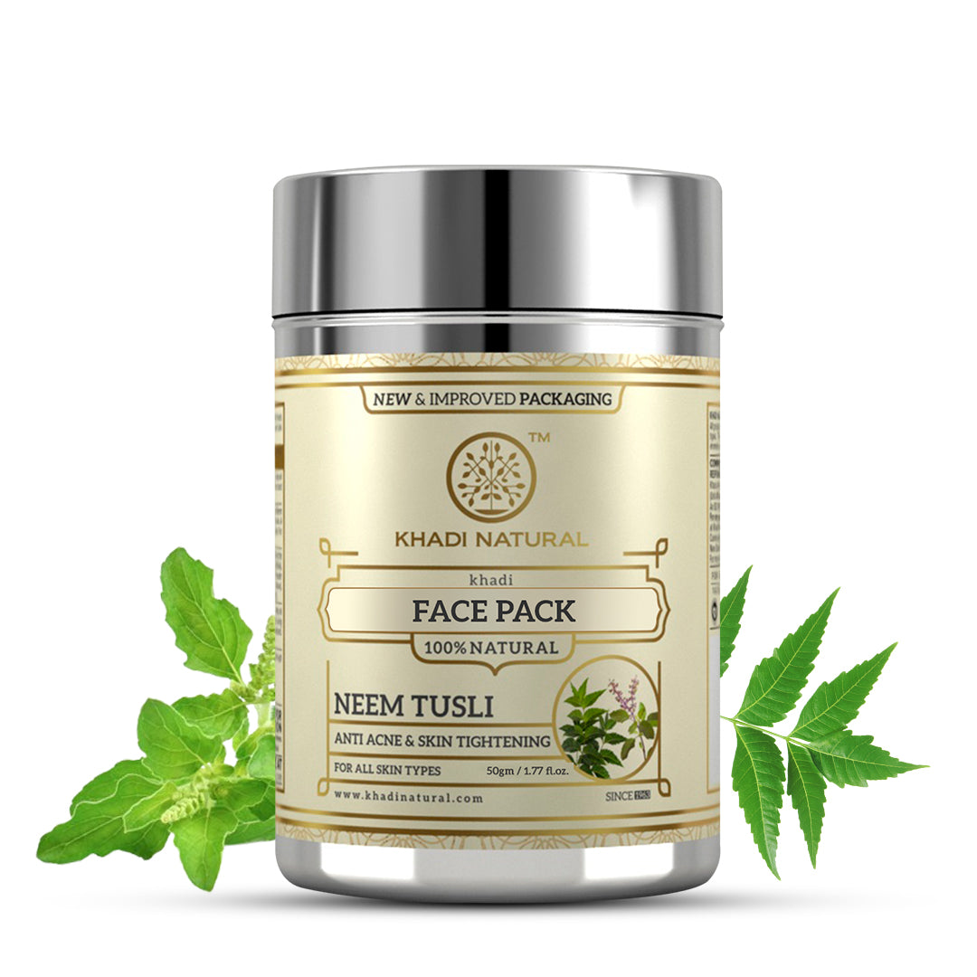 Khadi Natural Neem Tulsi Face Pack - 50gm - Image 6 - Buy from Indicrest