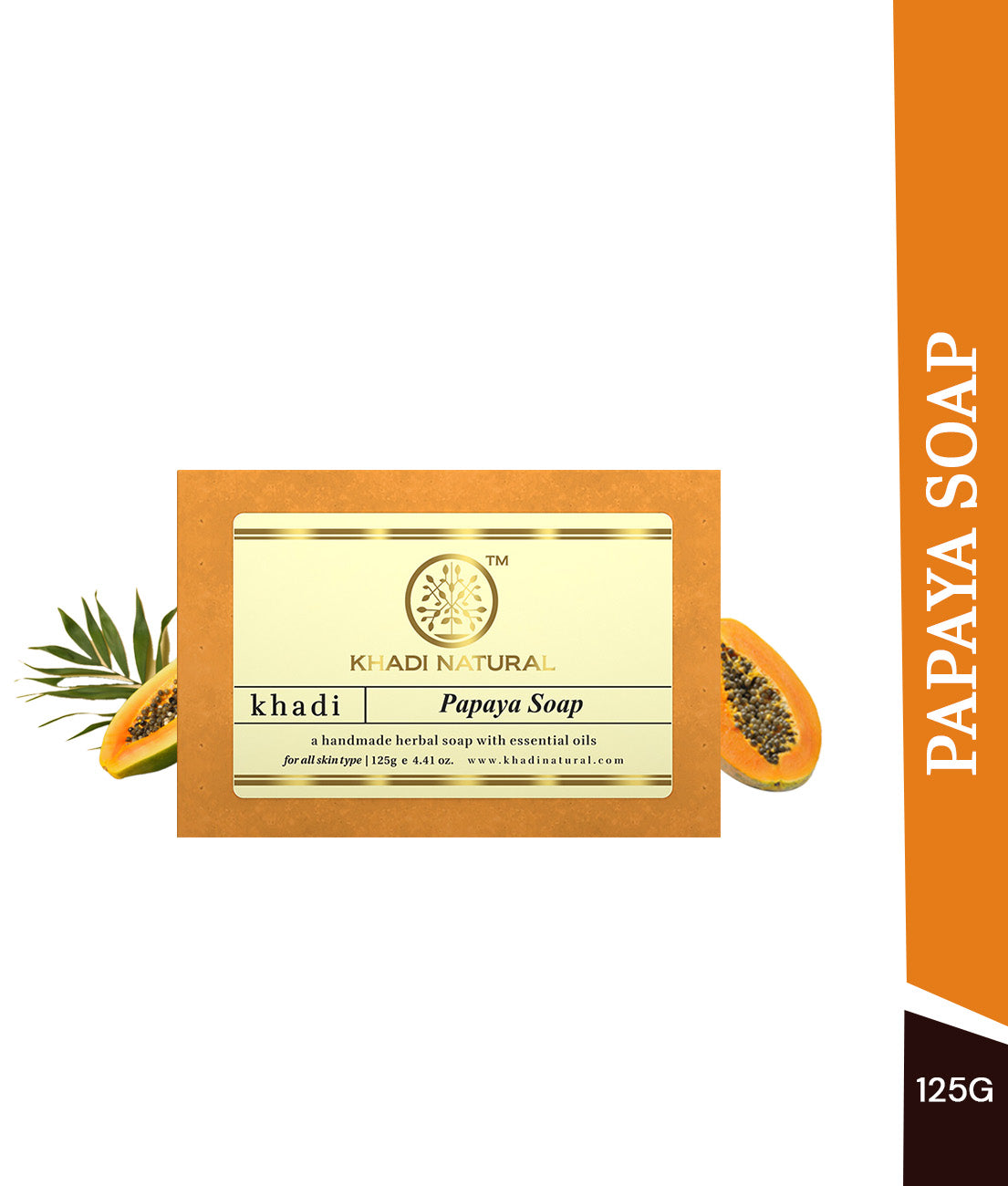 Khadi Natural Papaya Soap 125gm - Image 7 - Buy from Indicrest