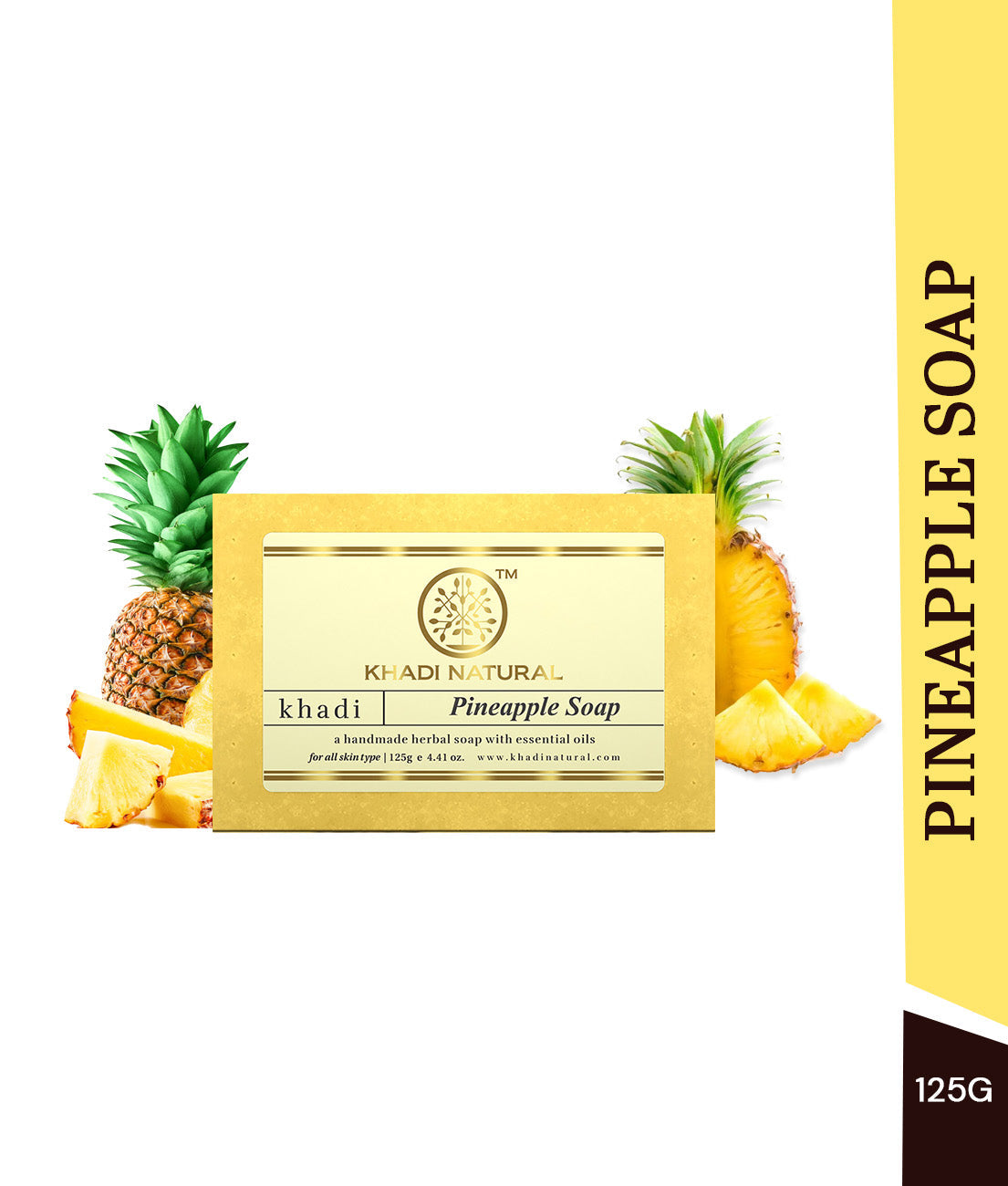 Khadi Natural Pineapple Soap - 125gm - Image 7 - Buy from Indicrest