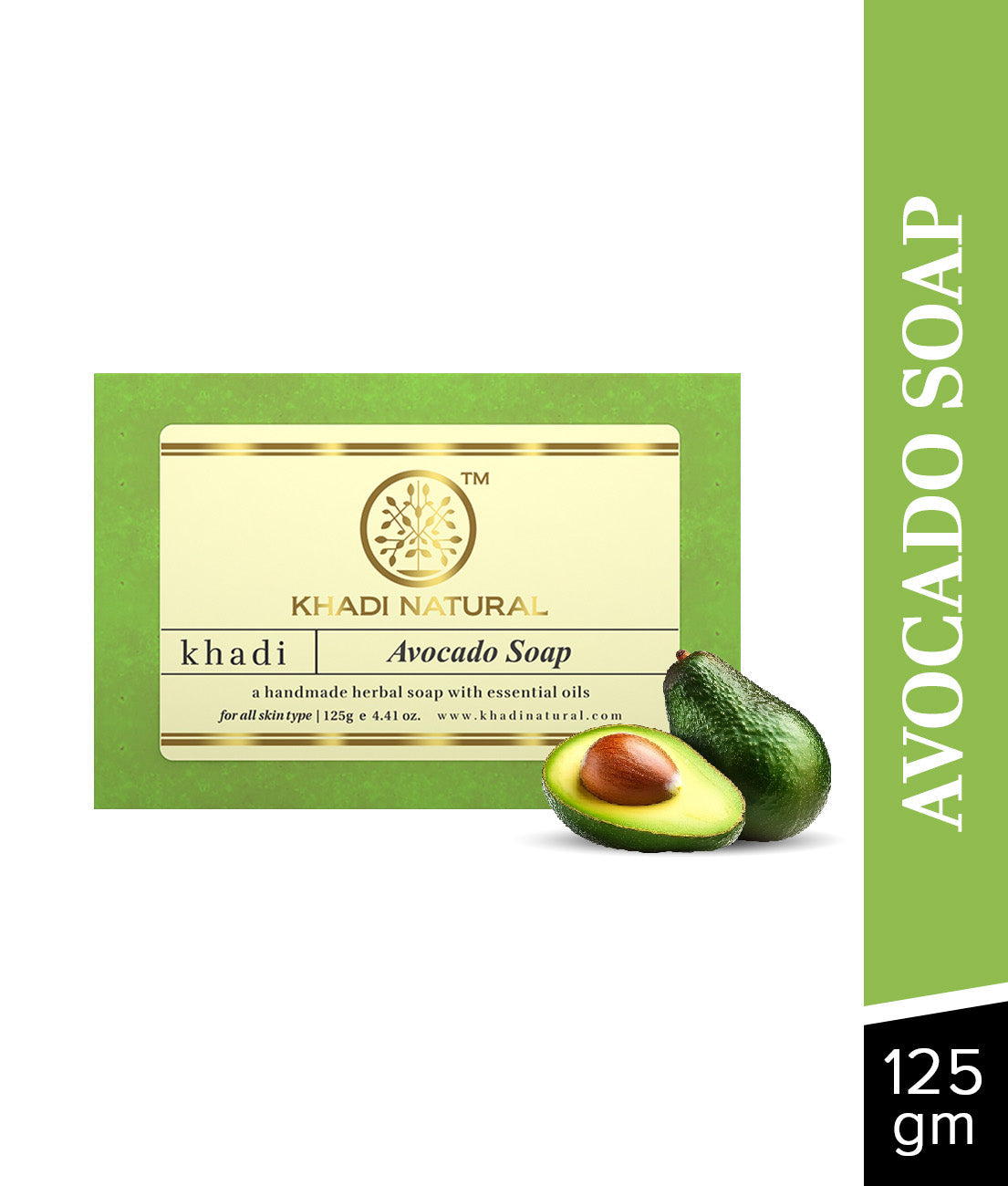 Khadi Natural Herbal Avocado Soap - 125gm - Image 7 - Buy from Indicrest