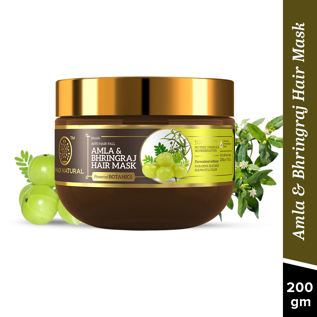 Khadi Natural Amla & Bhringraj Hair Mask - SLS, Parabens & Color Free - 200gm - Image 4 - Buy from Indicrest