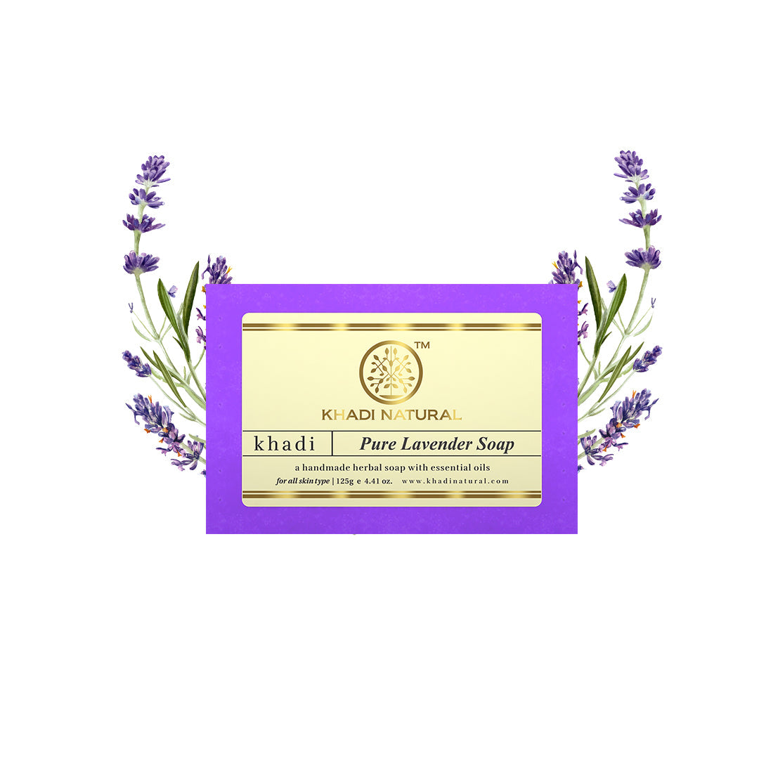 Khadi Natural Pure Lavender Soap - 125gm - Image 5 - Buy from Indicrest