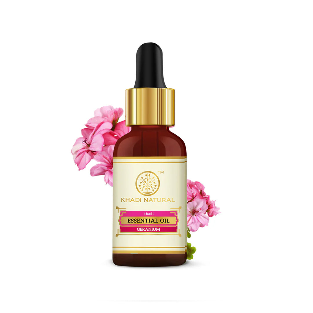 Khadi Natural Herbal Geranium Essential Oil Sale - 15ml - Image 6 - Buy from Indicrest