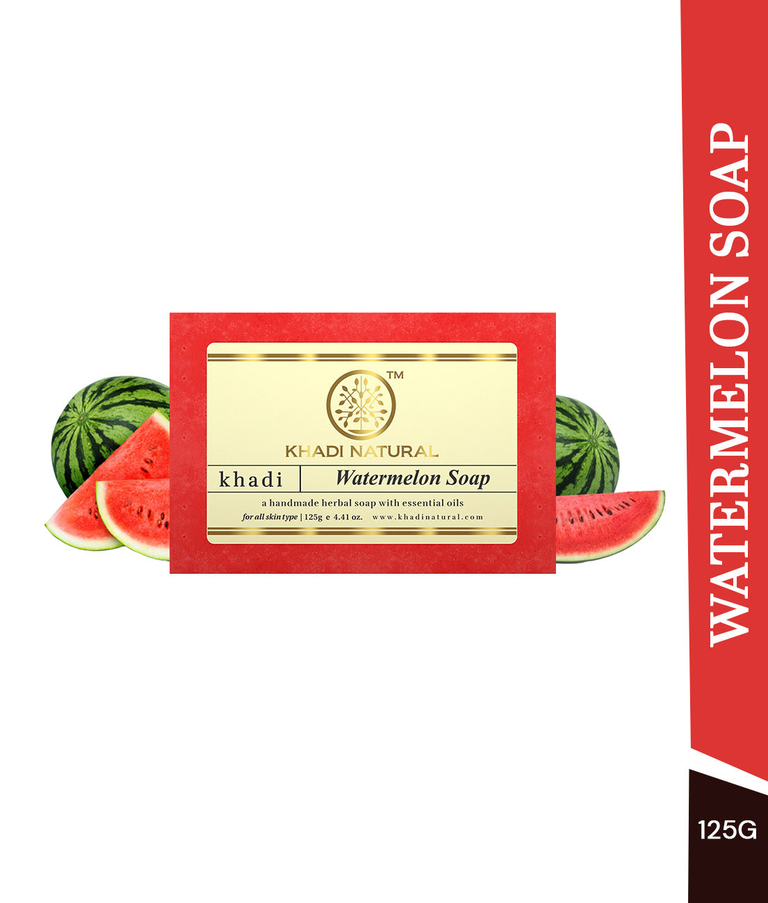 Khadi Natural Herbal Watermelon Soap - 125gm - Image 7 - Buy from Indicrest