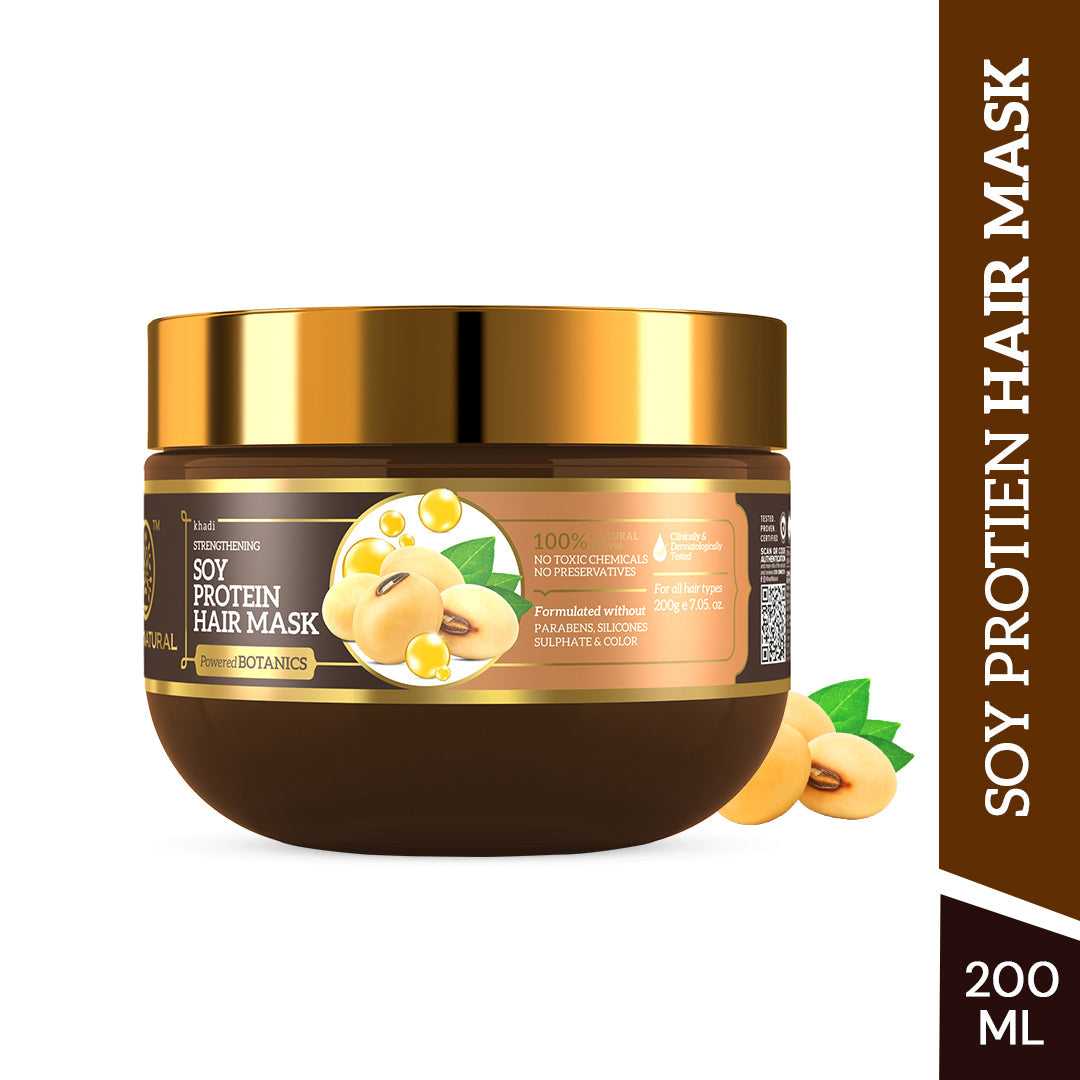 Khadi Natural Soy Protein Hair Mask - Powered Botanics - 200gm - Image 5 - Buy from Indicrest