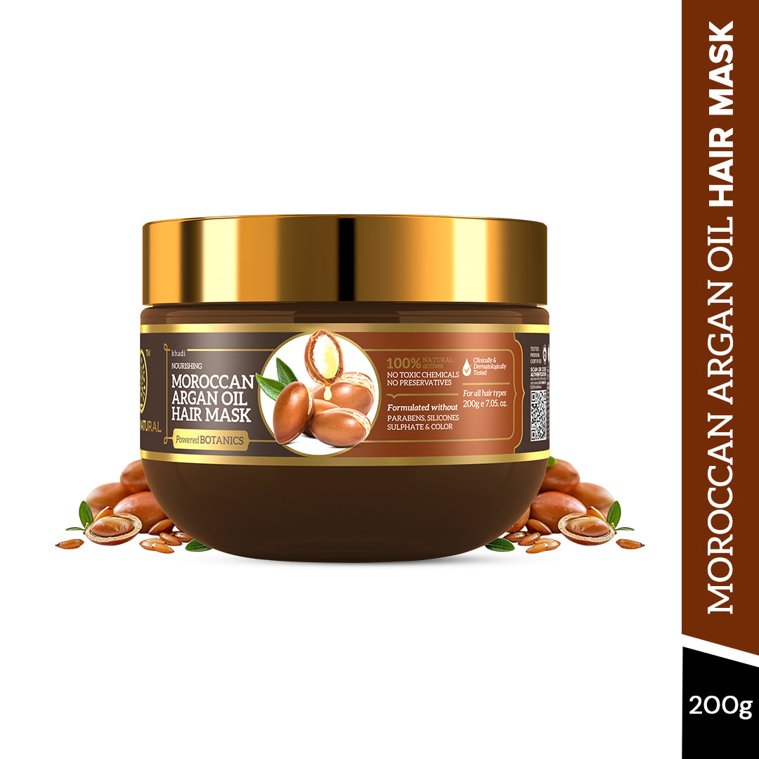 Khadi Natural Moroccan Argan Oil Hair Mask – SLS, Paraben & Color-Free - 200gm - Image 6 - Buy from Indicrest