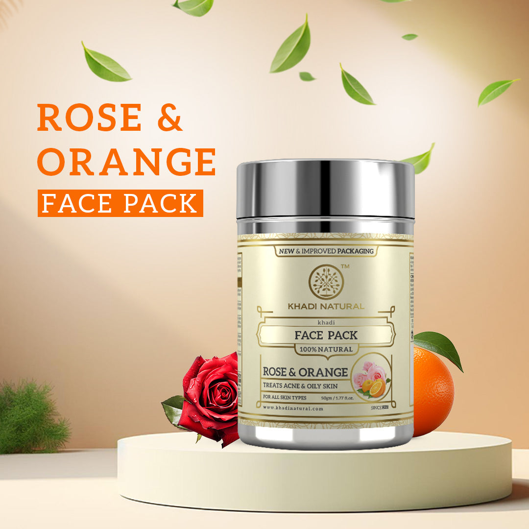 Khadi Natural Rose & Orange Face Pack - 50gm - Image 7 - Buy from Indicrest