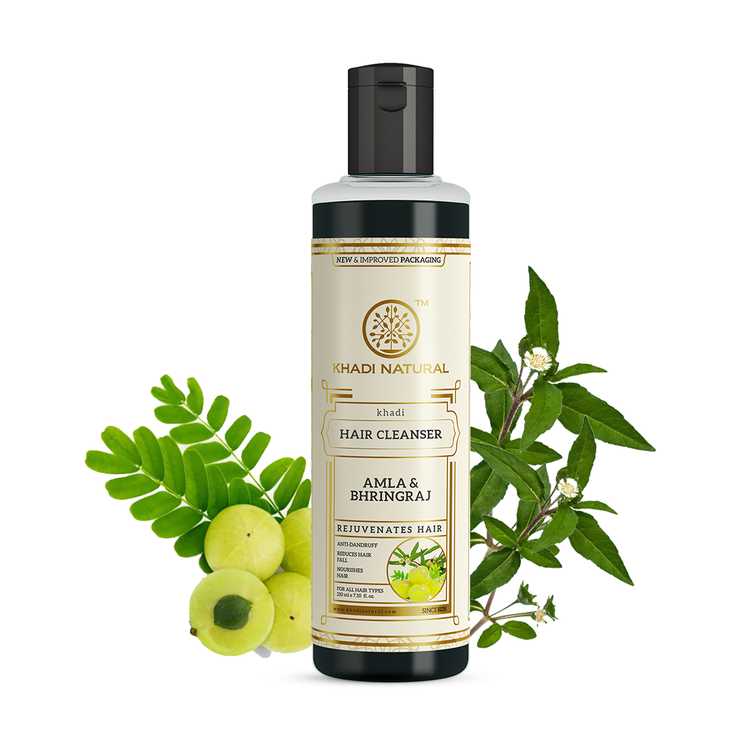 Khadi Natural Amla & Bhringraj Hair Cleanser Combo Pack of 2 - 210ml Each - Image 6 - Buy from Indicrest
