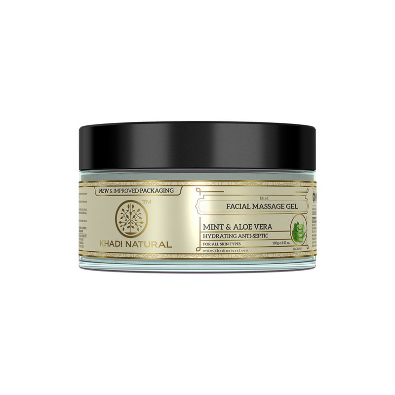 Khadi Natural Mint & Aloevera Face Massage Gel - 100gm Sale - Buy from Indicrest
