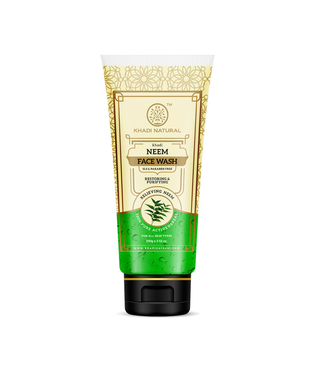Khadi Natural Neem Face Wash SLS & Paraben Free - 100gm - Image 7 - Buy from Indicrest