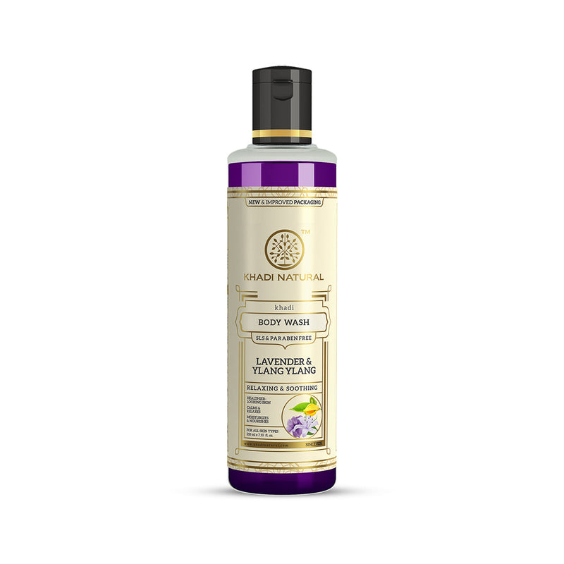 Khadi Natural Lavender & Ylang Ylang Body Wash SLS & Paraben Free - 210ml - Buy from Indicrest
