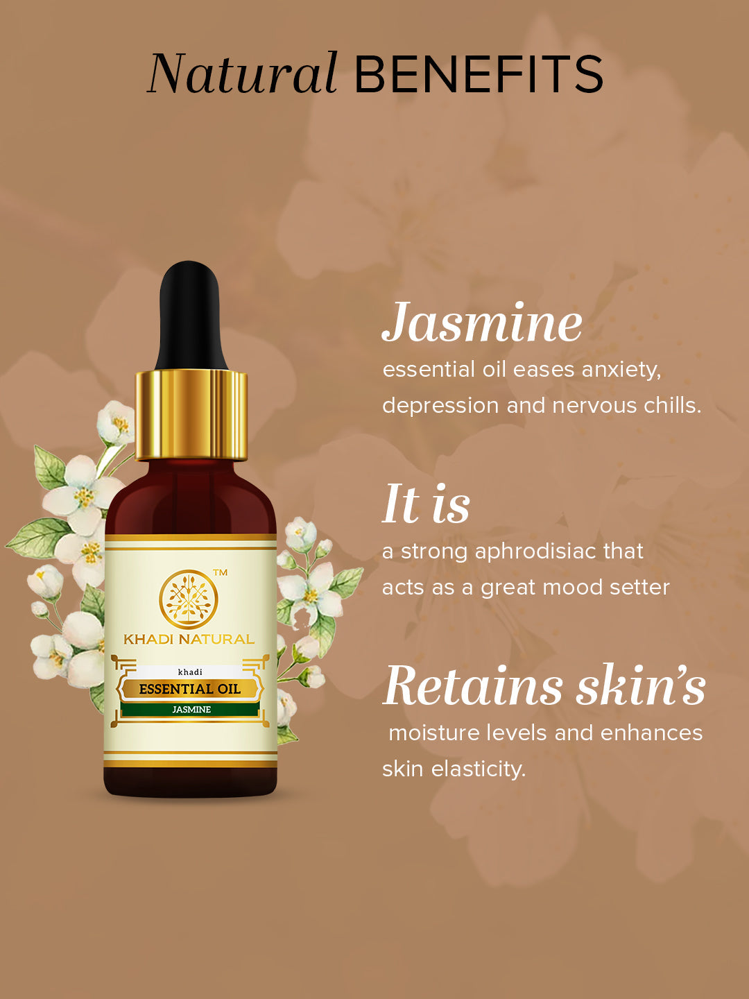Khadi Natural Jasmine - Pure Essential Oil - 15ml Sale - Image 2 - Buy from Indicrest