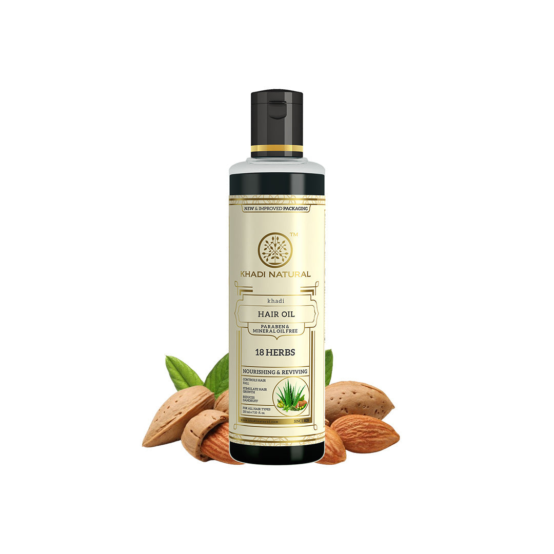 Khadi Natural 18 Herbs Hair Oil Paraben Mineral Free - 210ml - Image 6 - Buy from Indicrest