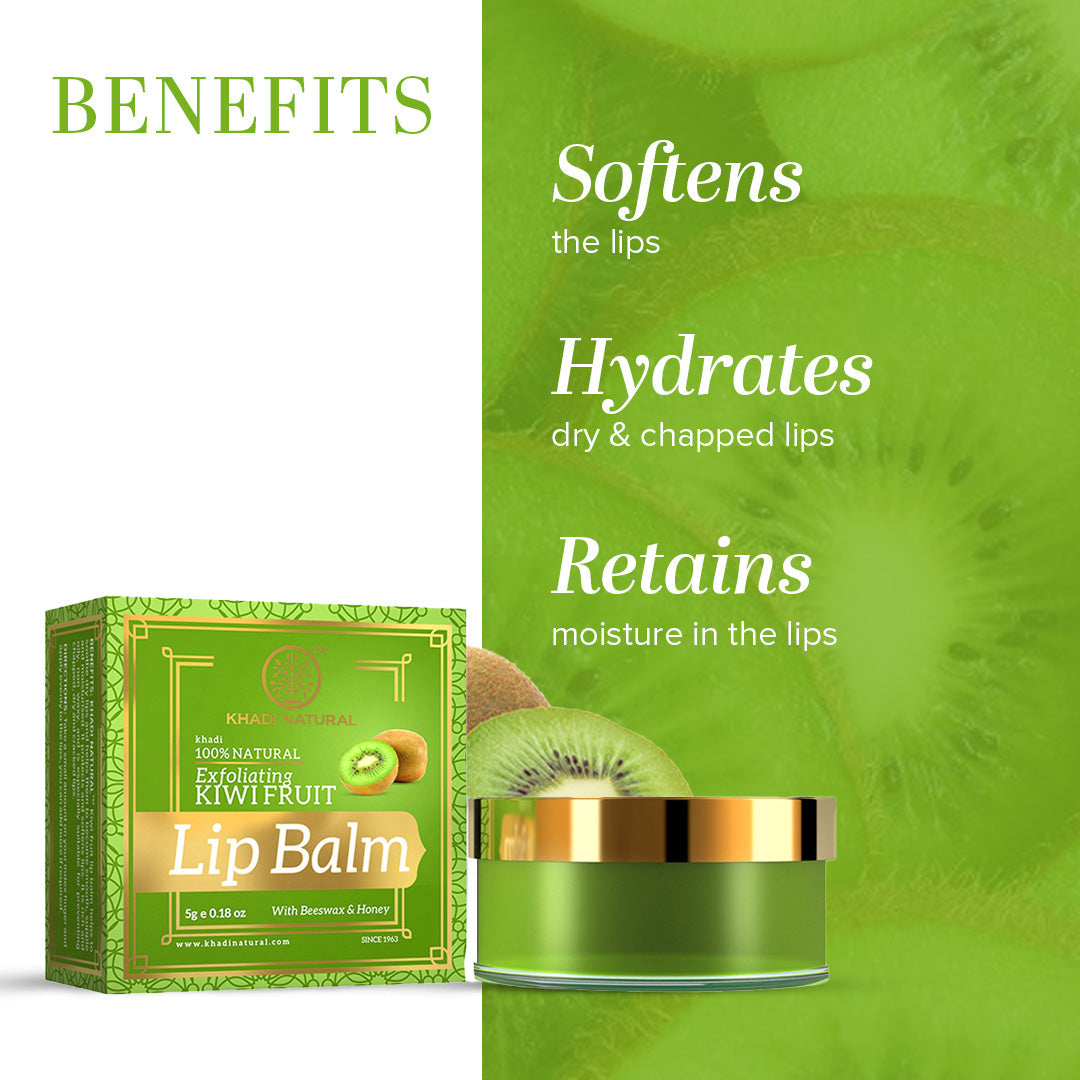Khadi Natural Kiwi Fruit Lip Balm - 5gm - Image 2 - Buy from Indicrest