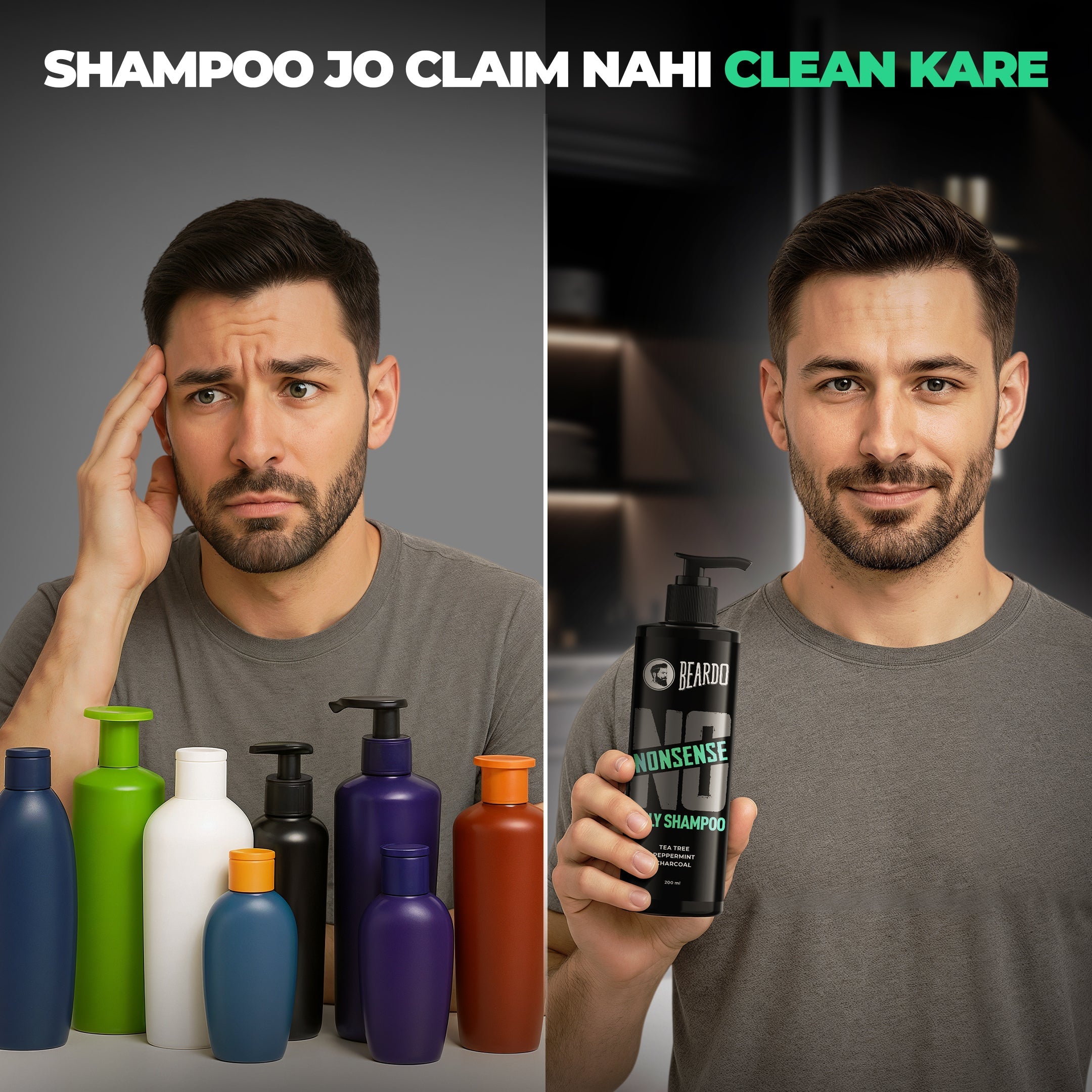 Beardo No Nonsense Daily Shampoo, 200ml - Image 2 - Buy from Indicrest