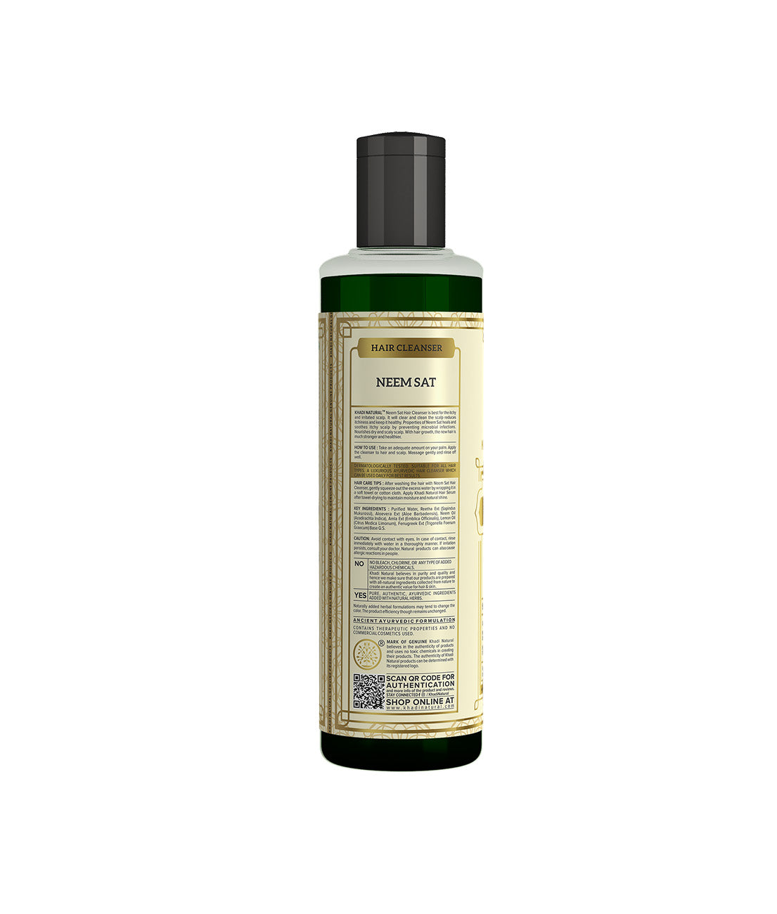 Khadi Natural Neem Sat Hair Cleanser - 210ml - Image 5 - Buy from Indicrest