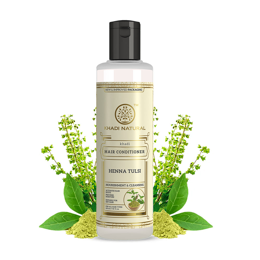 Khadi Natural Henna Tulsi Hair Conditioner - 210ml - Image 7 - Buy from Indicrest