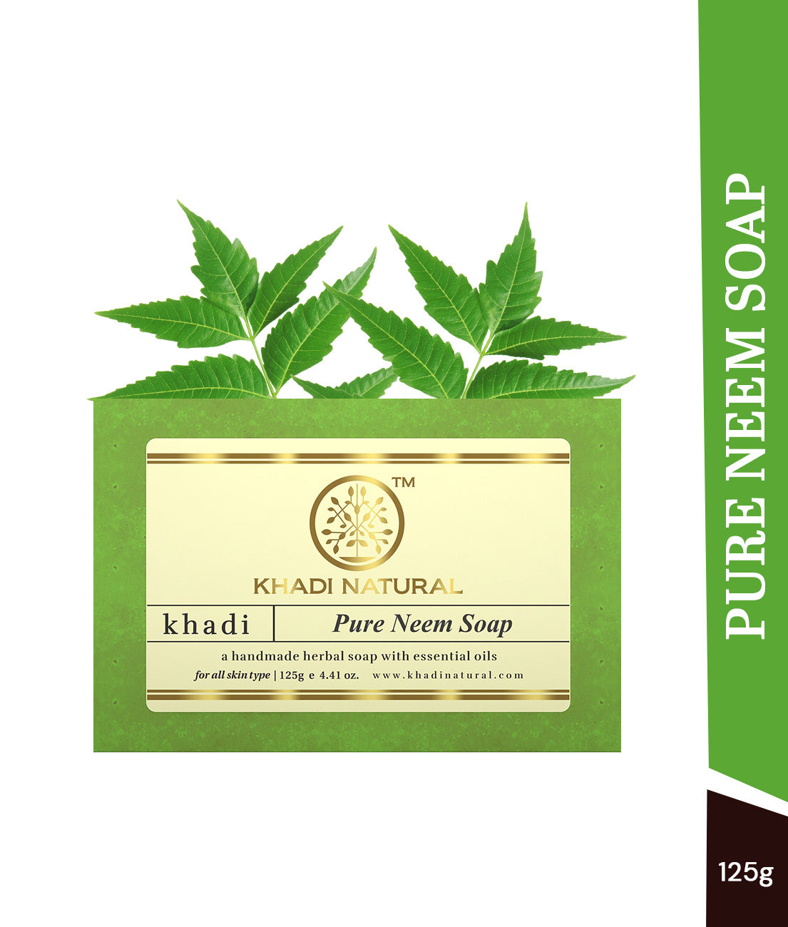 Khadi Natural Pure Neem Soap - 125gm - Image 7 - Buy from Indicrest