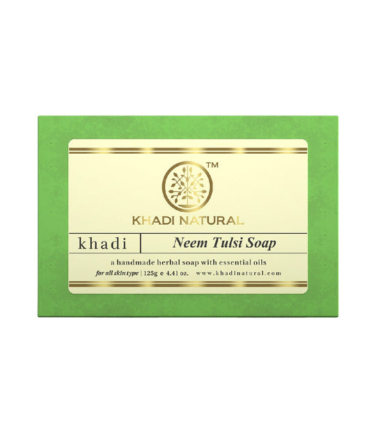 Khadi Natural Neem - Tulsi Soap - 125gm - Buy from Indicrest