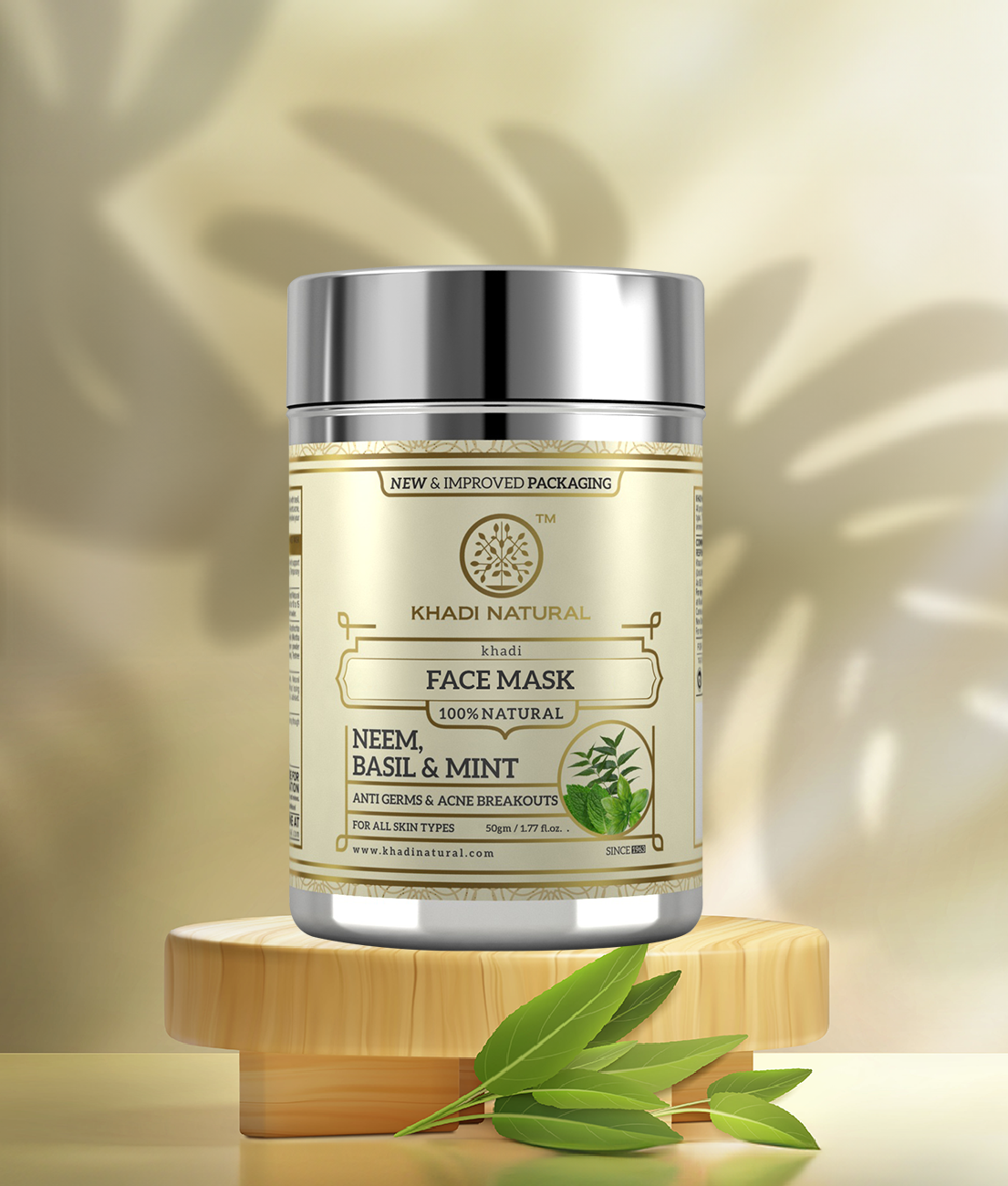 Khadi Natural Neem Basil & Mint Anti Acne Face Pack - 50gm - Image 8 - Buy from Indicrest