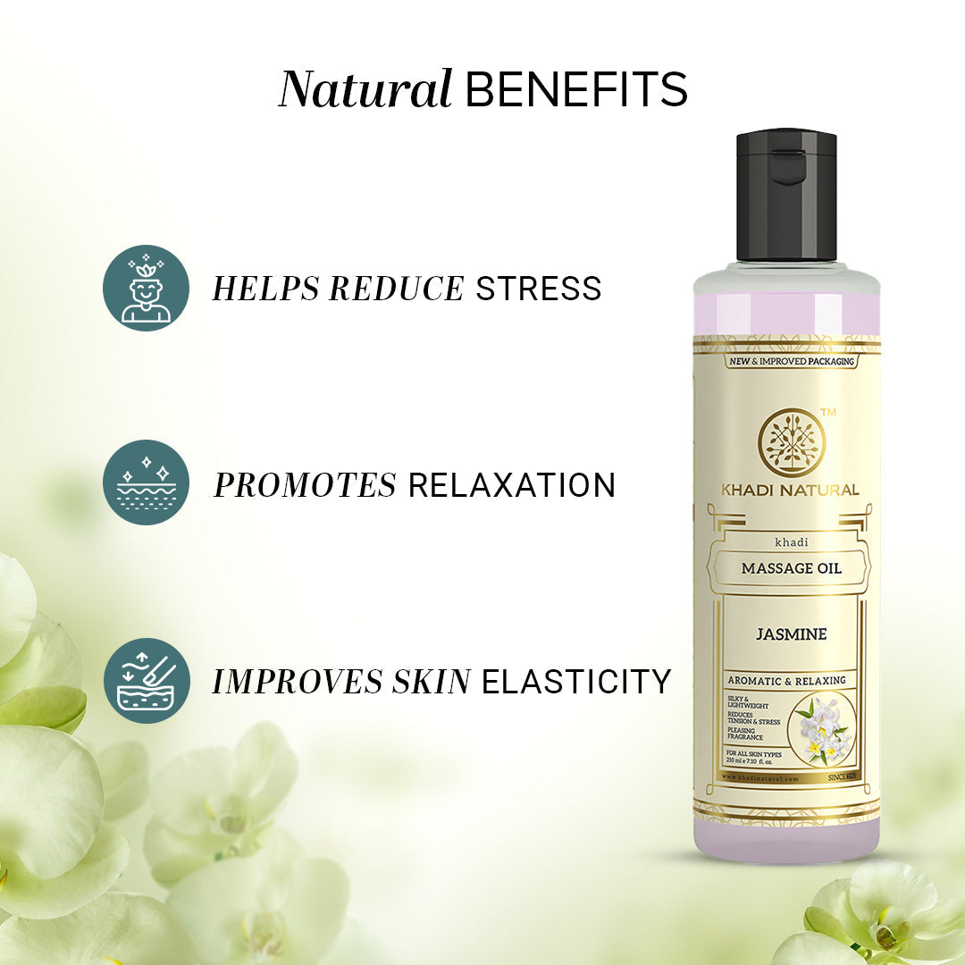 Khadi Natural Jasmine Massage Oil - 210ml - Image 2 - Buy from Indicrest