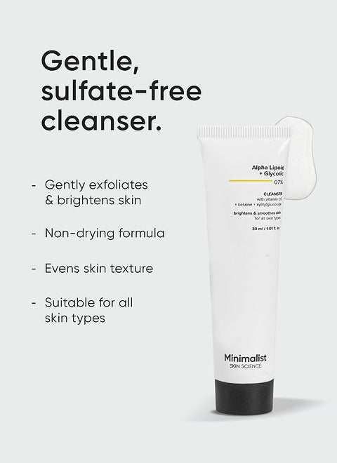 Minimalist The Daily Radiance Ritual 3x Kit 50ml For Boost of glow, brightens skin tone &amp; minimize UV damage, Cleanser 30ml + Vitamin C 10% 10ml + Light Fluid SPF 50 10ml - Image 3 - Buy from Indicrest