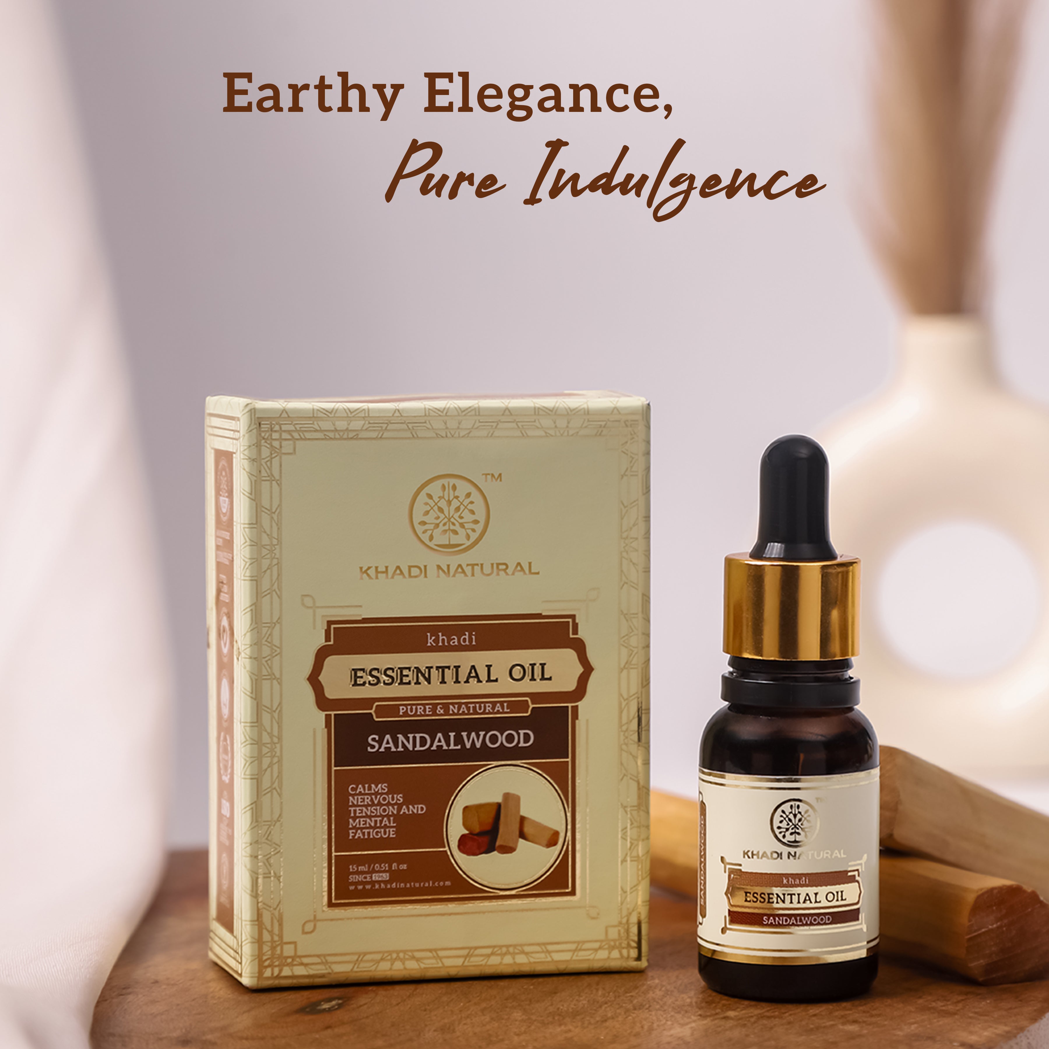 Khadi Natural Sandalwood - Pure Essential Oil - 15ml Sale - Image 7 - Buy from Indicrest