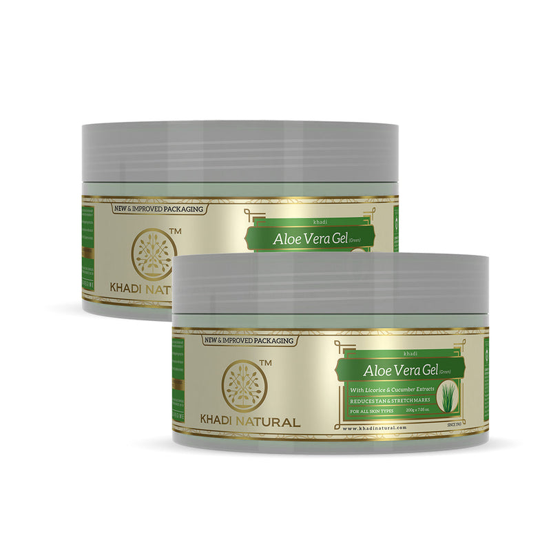 Khadi Natural Aloe vera - green gel Combo Pack Of 2 – 100gm Each Sale - Buy from Indicrest
