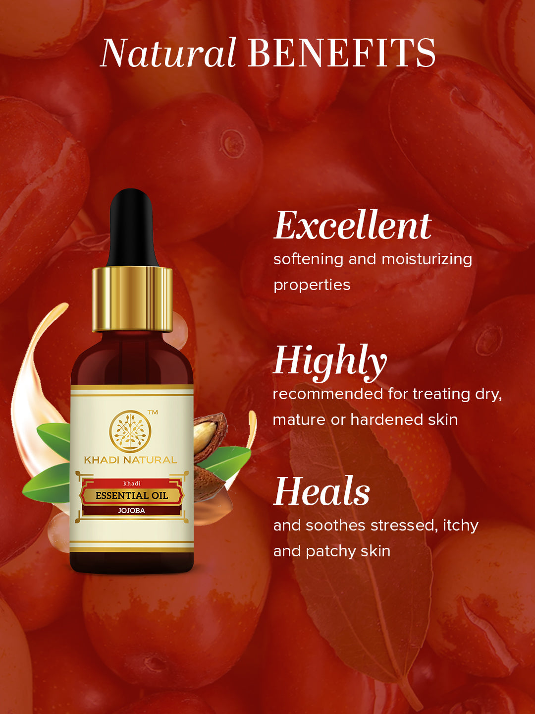 Khadi Natural Jojoba - Pure Essential Oil - 15ml - Image 2 - Buy from Indicrest