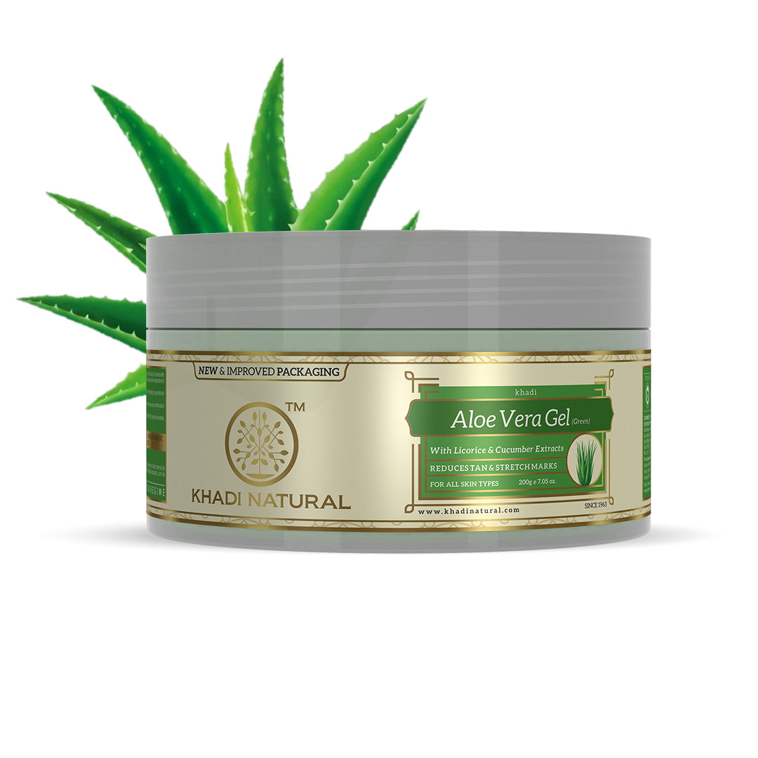 Khadi Natural Aloe Vera (Green) Facial Massage Gel With Licorice & Cucumber Extracts - Fresh & Hydrated - 200gm - Image 6 - Buy from Indicrest