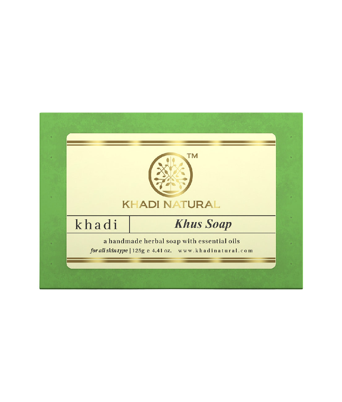 Khadi Natural Herbal Khus Soap - 125gm - Buy from Indicrest
