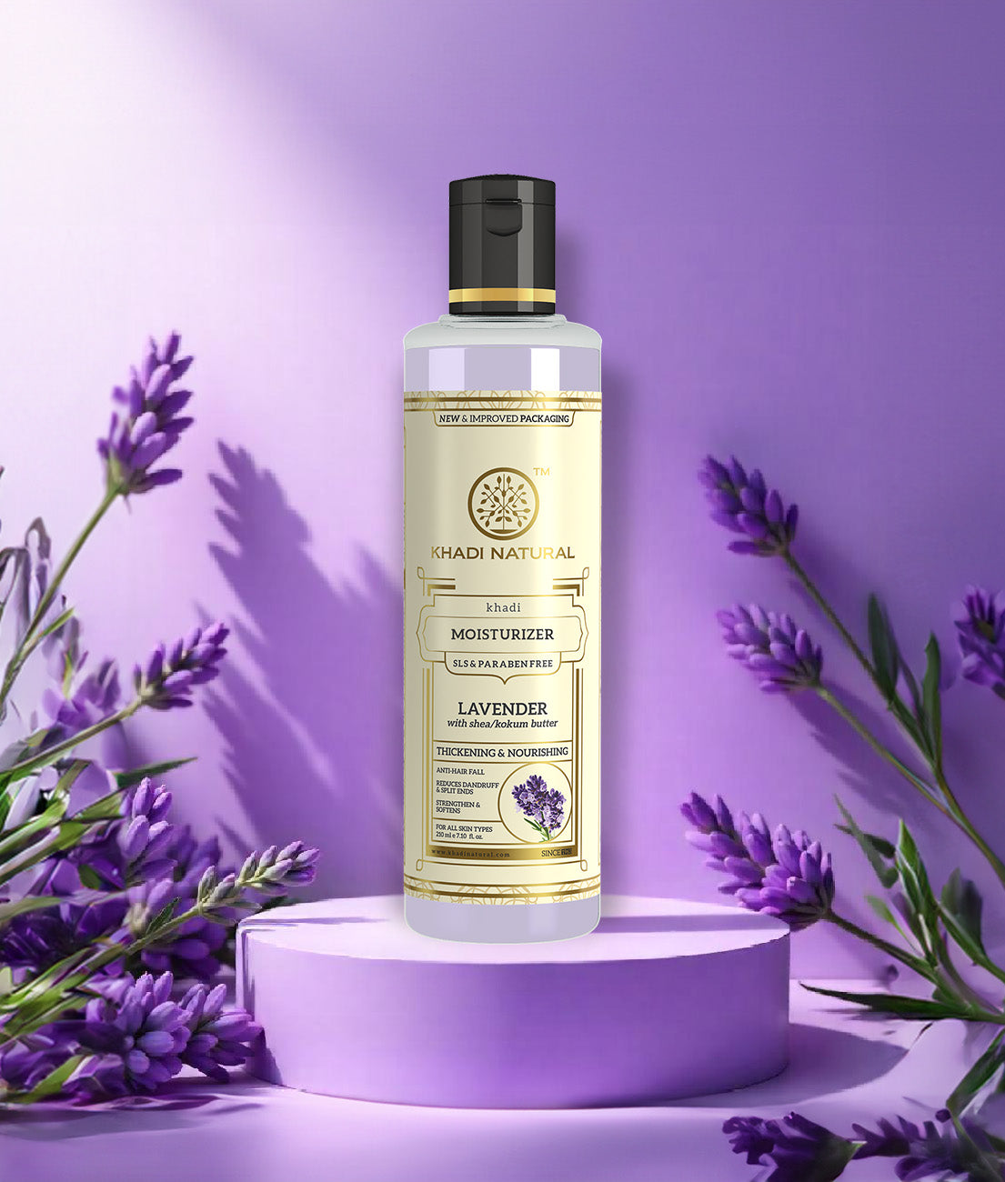 Khadi Natural Lavender Moisturizer with Sheabutter - Paraben Free - 210ml Sale - Image 8 - Buy from Indicrest
