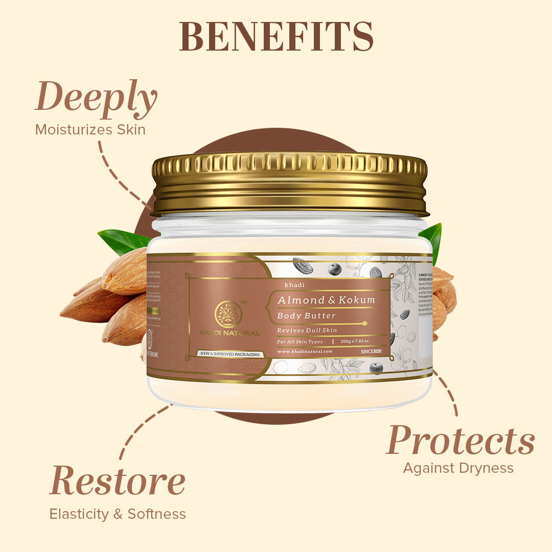 Khadi Natural Almond & Kokum Body Butter - 200gm - Image 2 - Buy from Indicrest