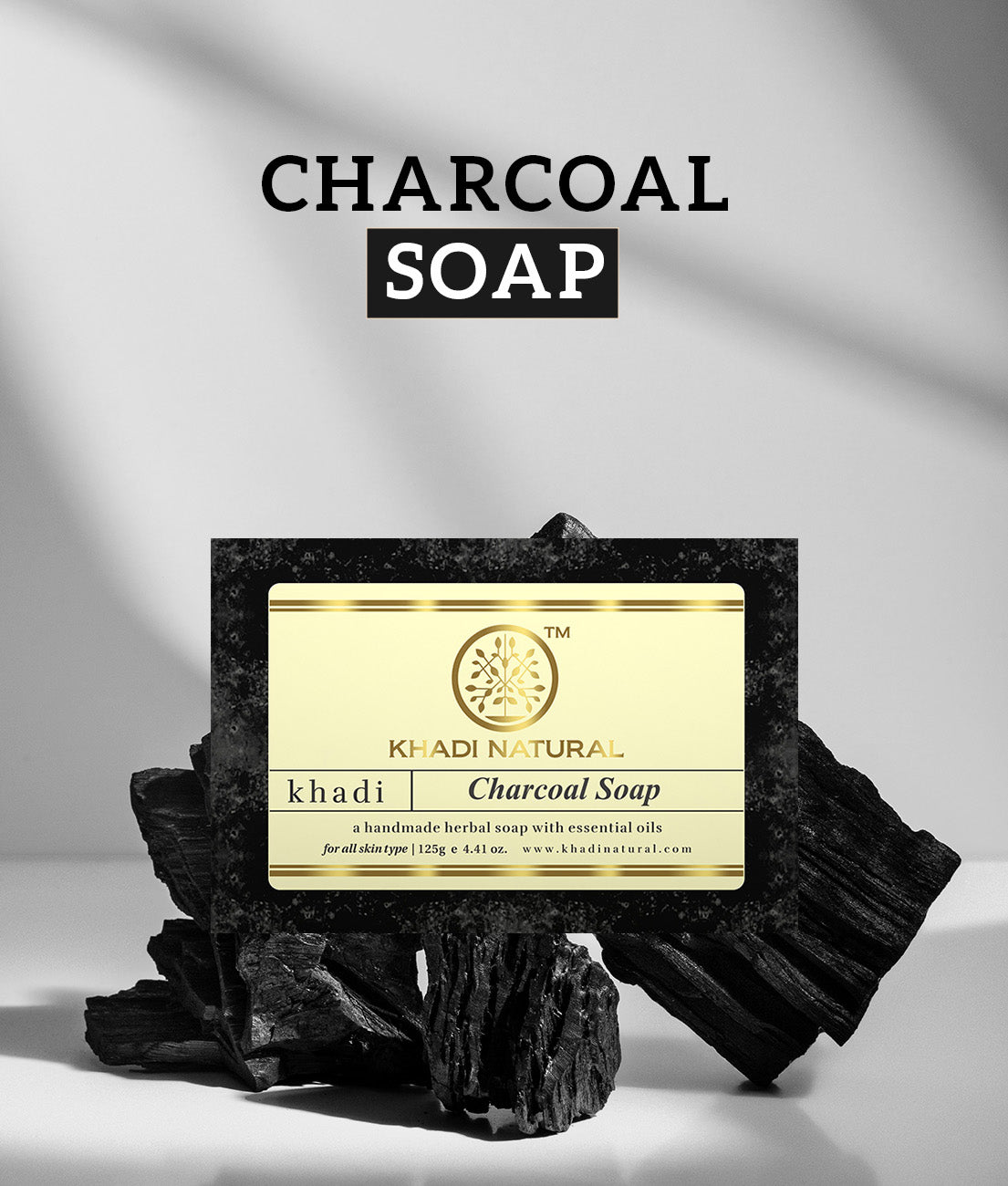 Khadi Natural Charcoal Soap - 125gm - Image 8 - Buy from Indicrest