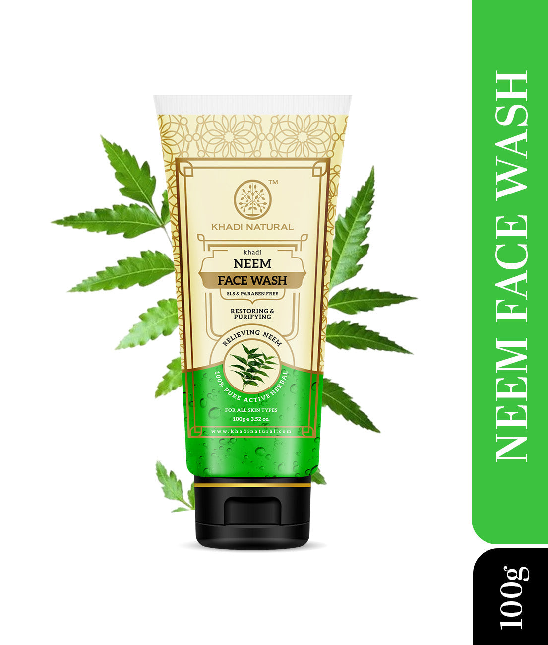 Khadi Natural Neem Face Wash SLS & Paraben Free - 100gm - Image 8 - Buy from Indicrest