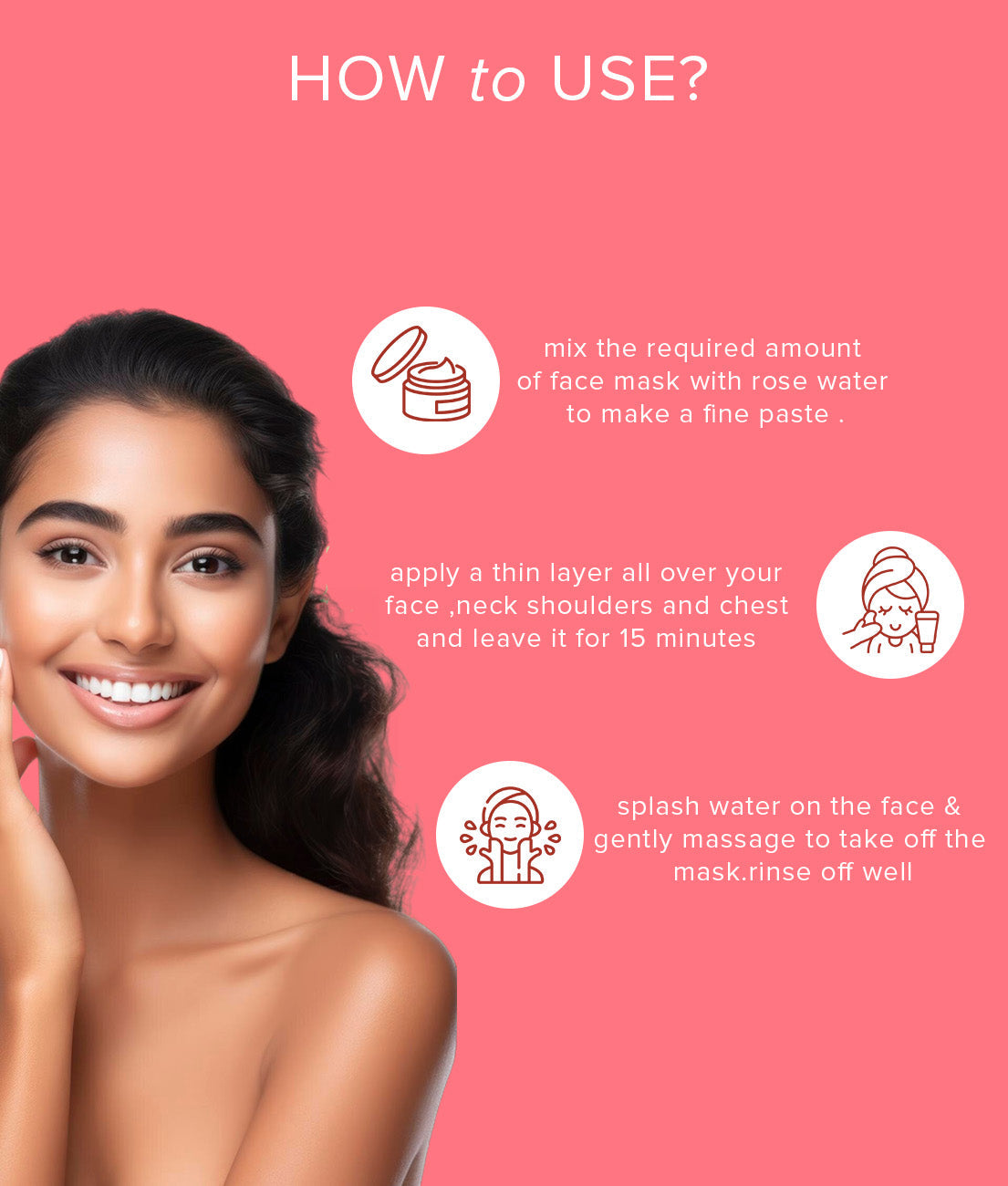 Khadi Natural Rose Face Mask - 50gm - Image 5 - Buy from Indicrest