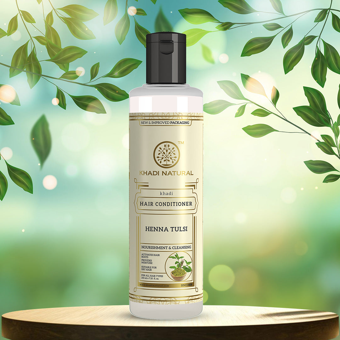 Khadi Natural Henna Tulsi Hair Conditioner - 210ml - Image 8 - Buy from Indicrest