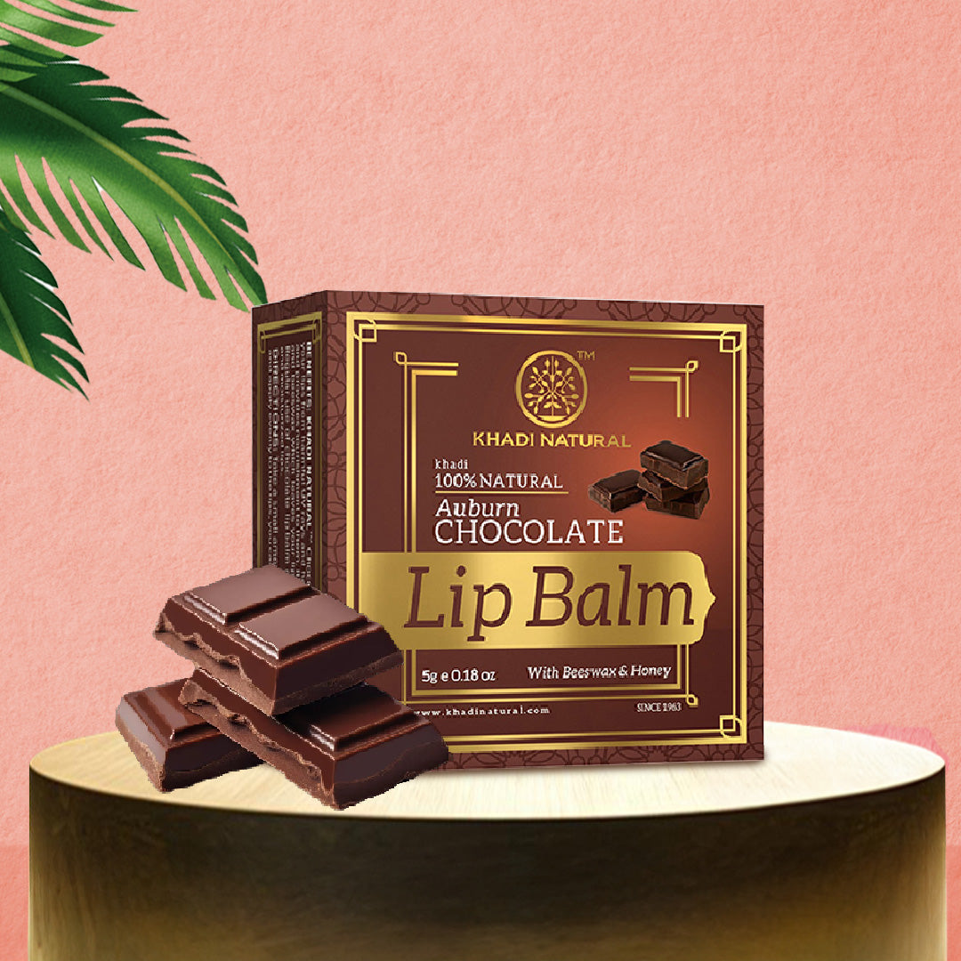 Khadi Natural Chocolate Lip Balm - 5gm - Image 7 - Buy from Indicrest